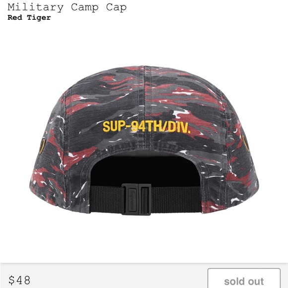 Supreme Red Tiger Military Camp Cap - SS24 - Picture 5 of 5